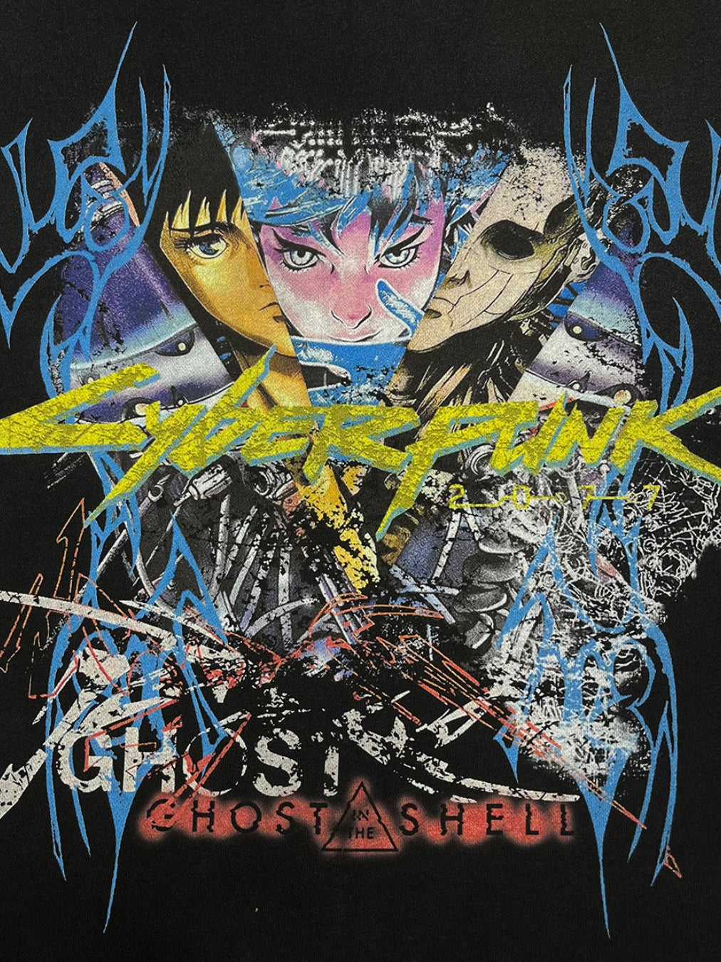 Figure Cyberpunk Printed Destroy Hoodies