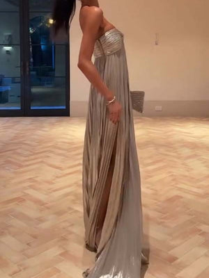 Hot Stamping Tube Top Loose-fit Evening Dress Mini&Short Dresses