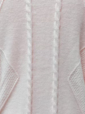 Gilets jacquard à col en V et boutons