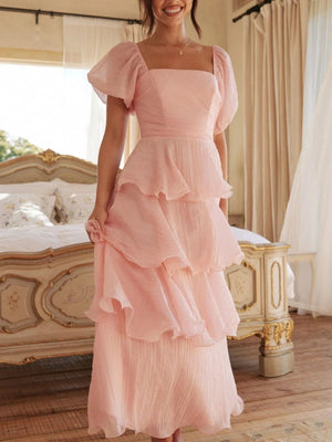 Liber Summer Women's Backless Mesh Maxi Dresses