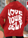 Back Letter Print Leisure Hoodies
