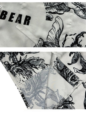 Jacquard Dark Pattern Cuban Territory Vintage Shirts