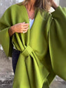 Loose V-neck Shawl Cape Top
