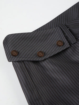 Stripes Contrasting Colors Low-rise Micro-flared Straight-leg Pants Pants