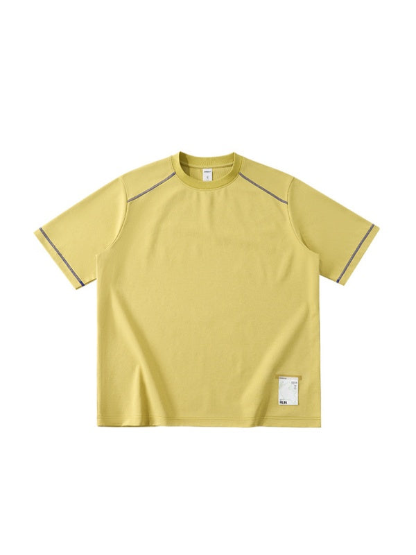 【EXPÉDITION NORMALE】T-shirt de sport à manches courtes, coupe ample et color-block
