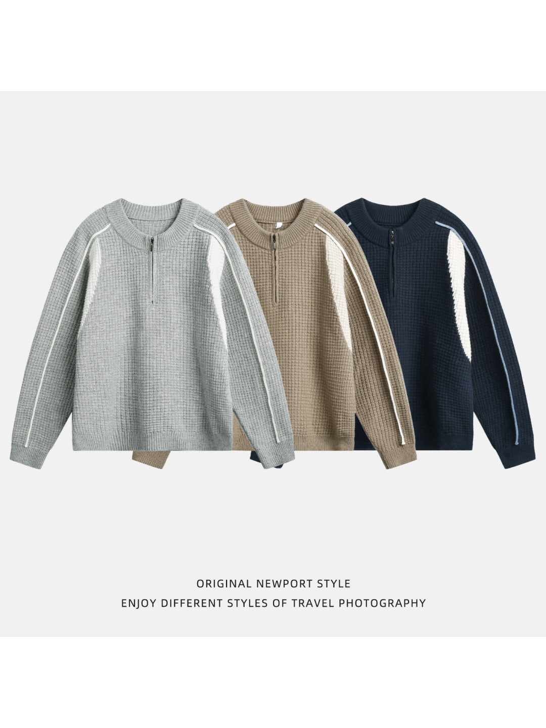 Liber Autumn Men's Color-block sweater