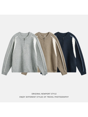 Liber Autumn Men's Color-block sweater
