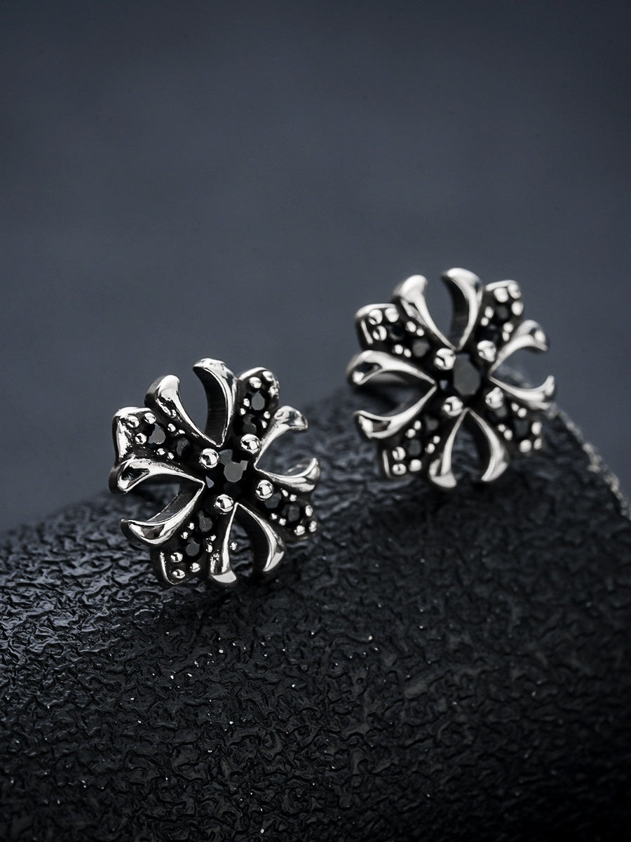 Boucles d'oreilles Haoshi en diamant croisé