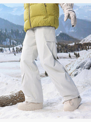 Outdoor Windproof Thickening Ski Water-repellent Keep Warm Cargo Trousers