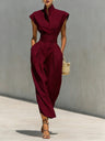 High Neck, Loose Fit, Sleeveless Maxi Dresses