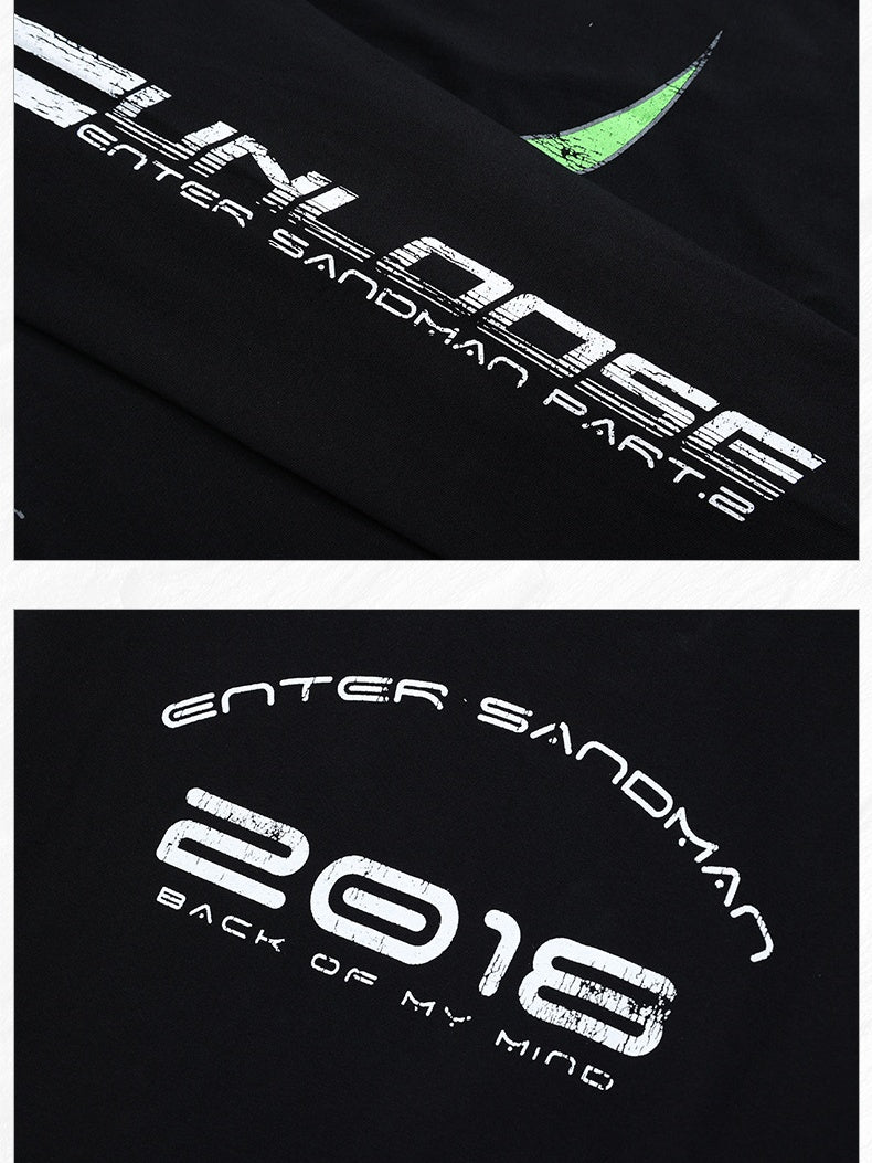 Crew Neck Football Sports Loose Long-sleeved T-shirt