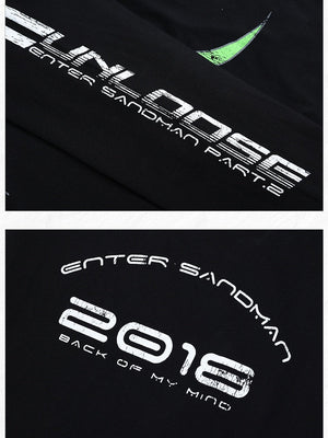 Crew Neck Football Sports Loose Long-sleeved T-shirt