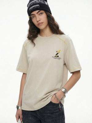 T-shirts à imprimé animalier color-block