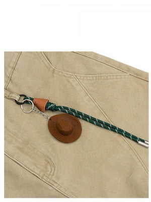 Deconstruction Design Straight With Ornament Pants