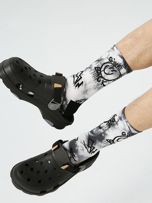 Chaussettes Tie-dye Graffiti Crew (lot de 3)