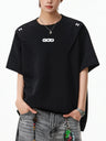 Color-blocked Stereo Embroidery Loose-fit T-shirts