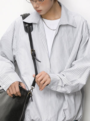 Deep V Layered-look Boxy Shirts