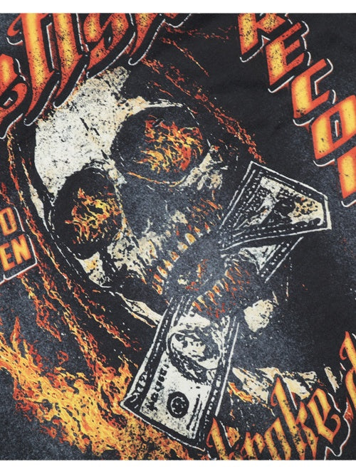 Rock Dark Flame Letter T-shirts