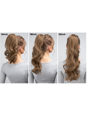 Long, Wavy, Natural Curl Wig With Wrap-around Design
