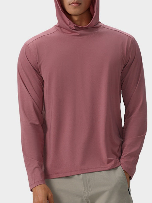 Outdoor Lightweight Breathable Quick-drying Sports Hooded Long-sleeved T-shirt