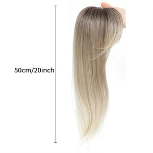 Invisible, Seamless Synthetic Long Wig That Covers Gray Hair