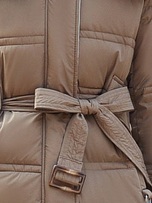 Fur Collar Style With Detachable Fur Collar Waist Quilting Keep Warm In Winter Elegant Commuter Style Cotton Jacket/Down Jacket