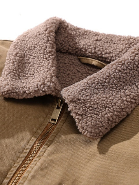 Loose-fit Extra-thick Sherpa-Lined Denim Jacket