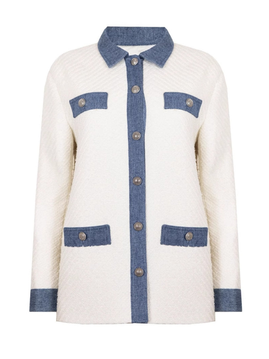 Liber Summer Women's Buttons Color matching Jackets