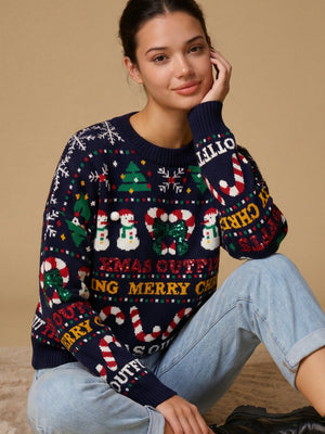 Christmas Patterns Headgear Sequins Sweaters