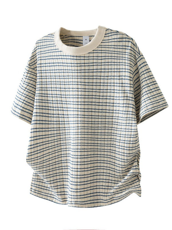Plaid Loose-fit T-shirts