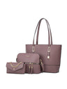 3-piece Plaid Embossed Tote Bag Set