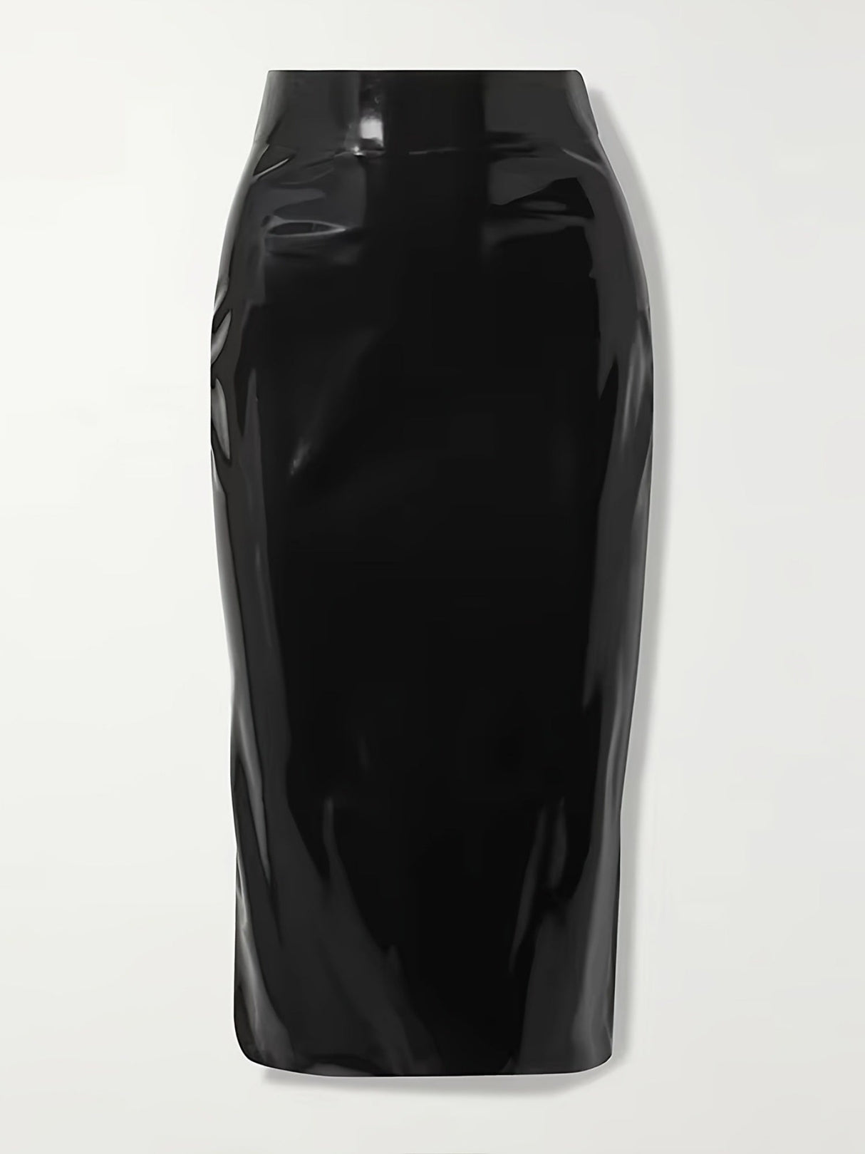 Glossy PU Leather Zippered Hip-covering Skirts