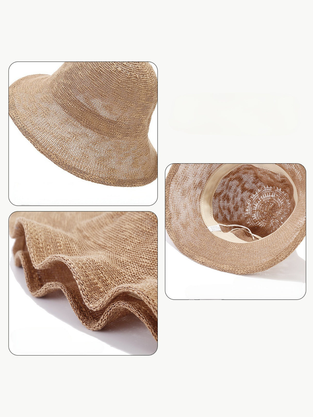 Knitted Folded Ruffled Breathable Fisherman's Hat