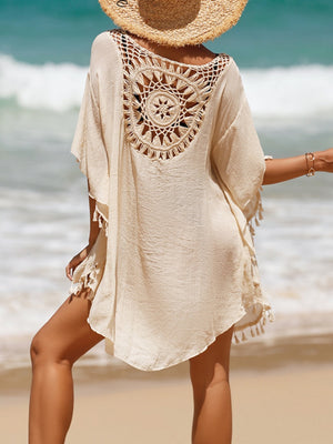 Short, Sexy Beachwear With Small Tassels For Sun Protection.