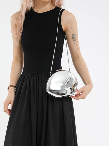 Mirrored Acrylic Evening Fashion Shoulder/Crossbody Bag