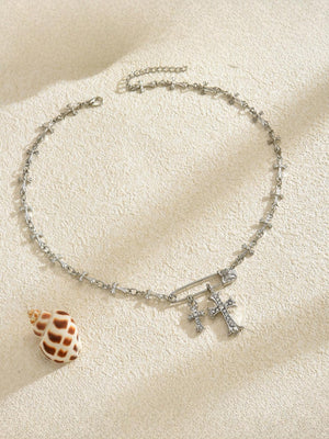 Brooch Cross Necklace