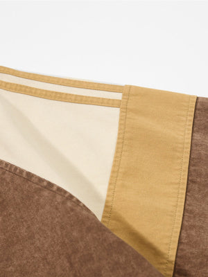 Retro Old Splicing Letter Embroidery Lapel Jackets