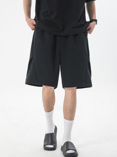 Geometry Simple Gathering Loose-fit Five Points Shorts