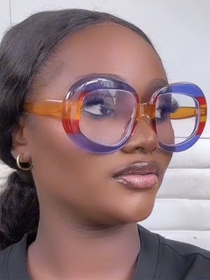 Irregularly Shaped Full-frame Round Fashion Glasses