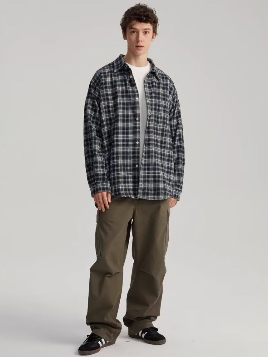 Plaid Loose Long-sleeved Shirt