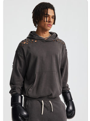 Ripped Hoodie & Pants Set