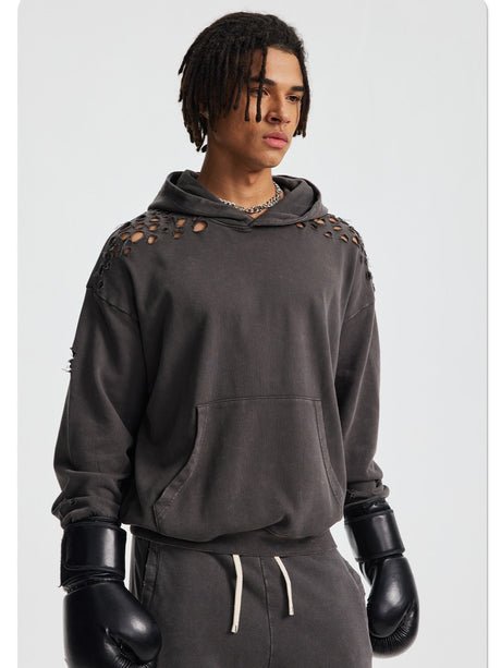 Ripped Hoodie & Pants Set