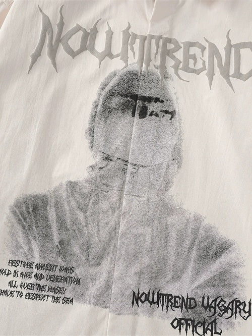 Silhouette Prints Loose Long-sleeved Shirt