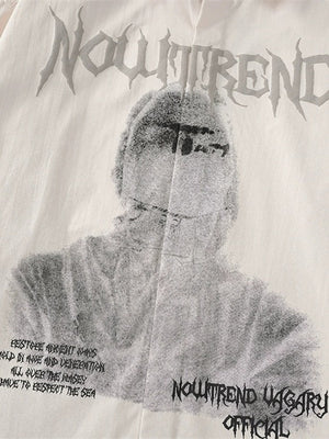 Silhouette Prints Loose Long-sleeved Shirt