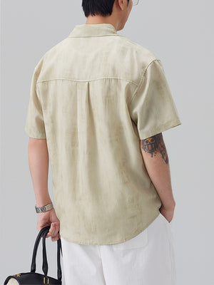 Tie-dye Loose-fit Flax Shirts