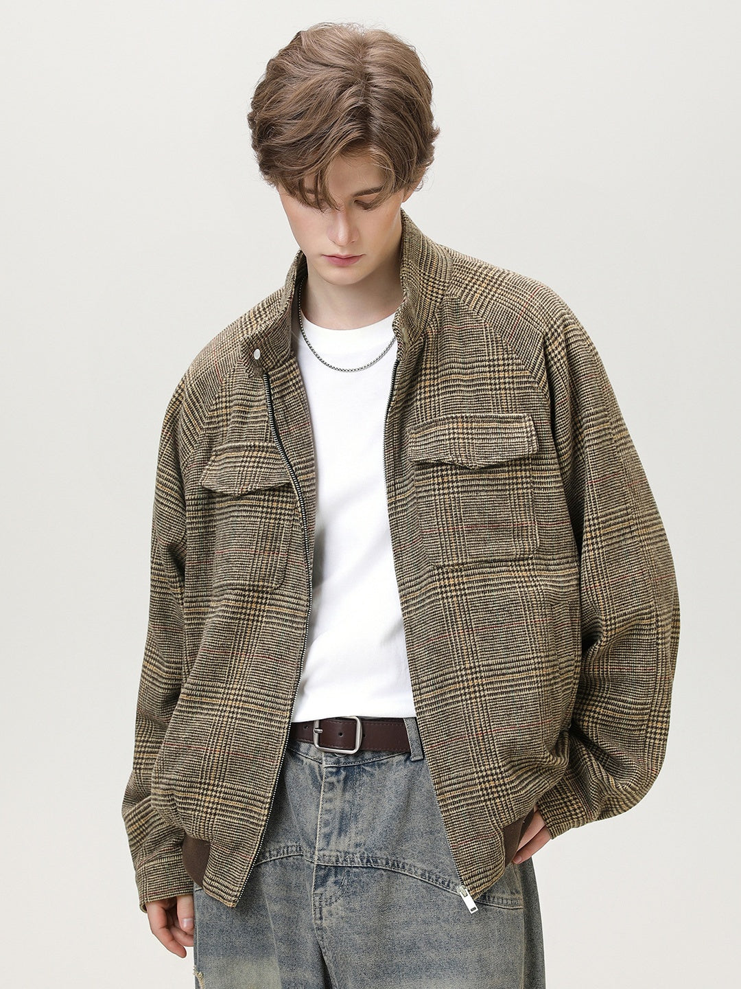 Liber Autumn Men's Plaid Jackets