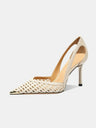 Woven Openwork High Heels