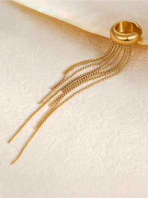 Ear clip tassel earrings