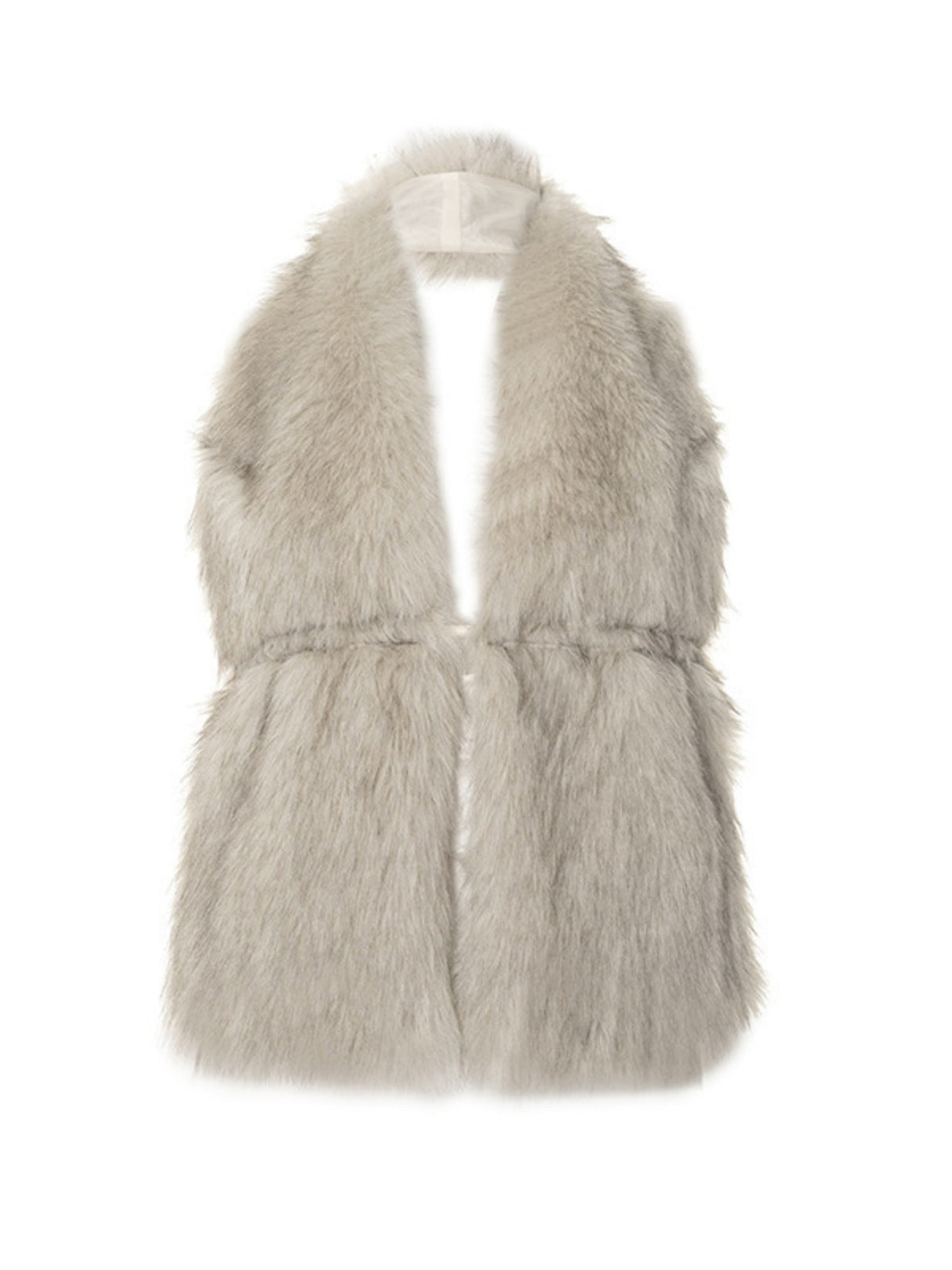 Furry Neckband V-neck Big Backless Sleeveless Rope Cropped Top Tank Tops&Camis