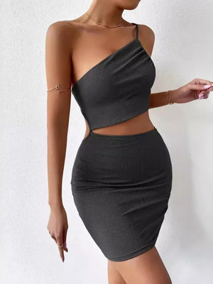 Strappy Backpack Hip-Exposing Faux Two-Piece Suspender Mini&Short Dresses